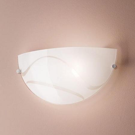 Magma klassische zeitlose Glas-Wandleuchtein Weiss Fabas Luce