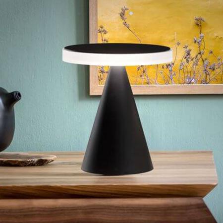 FABAS LUCE 3386-35-101 Neutra LED Tischleuchte Ø240mm 12W Warmweiß Schwarz dimmbar