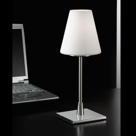 Lucy big Tischleuchte Nickel satiniert Fabas Luce