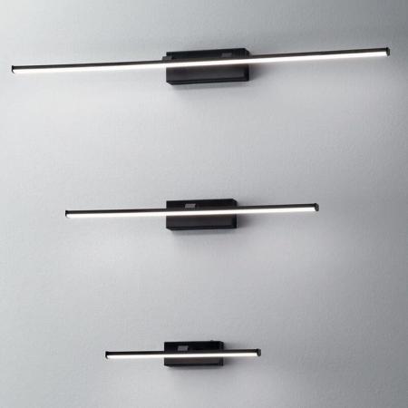 Große Nala LED Wandleuchte als Spiegel- und Bilderleuchte in Schwarz von Fabas Luce