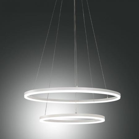 FABAS LUCE FAB-3508-45-102-01 Giotto LED Pendelleuchte 2-fach Ø40/60cm 52W Warmweiß Weiß dimmbar Smartluce