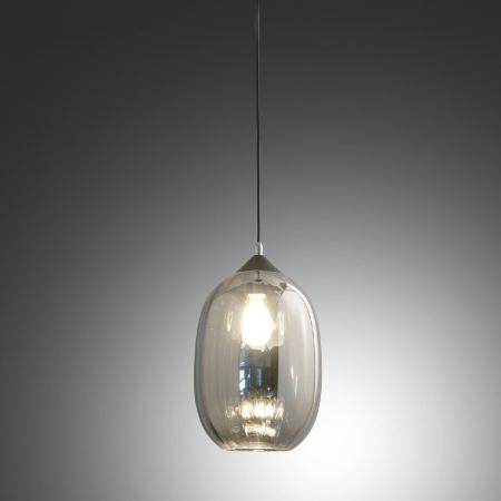 FABAS LUCE FAB-3519-40-126-01 Infinity Pendelleuchte Ø20cm E27 Rauchglas Schwarz Smartluce