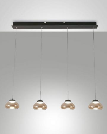 FABAS LUCE FAB-3547-48-125-01 Arabella LED Pendelleuchte 4-flammig Leiste 32W 3000K Amber Smartluce