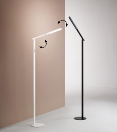 Filigrane LED Steh/Leseleuchte IDEAL in Weiß Touchdimmer Fabas Luce