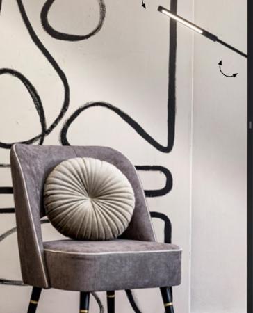 Filigrane LED Steh/Leseleuchte IDEAL in Weiß Touchdimmer Fabas Luce