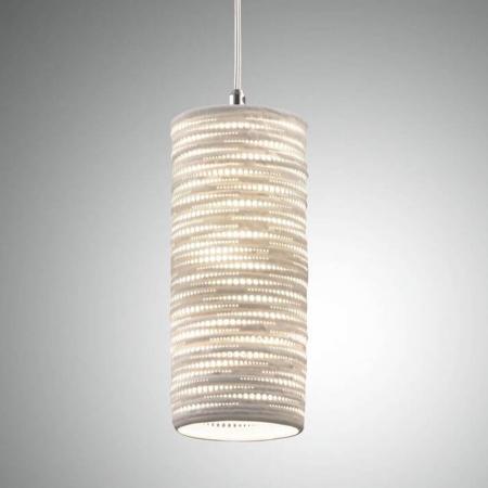 Mediterrane 3-flammige Marbella Keramik-Pendelleuchte mit Effekt-Lichtverteilung in Weiss von Fabas Luce