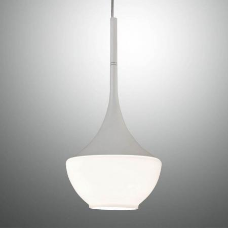 Apollo Pendelleuchte aus Metall & Glas in Weiß im Retro-Look von Fabas Luce