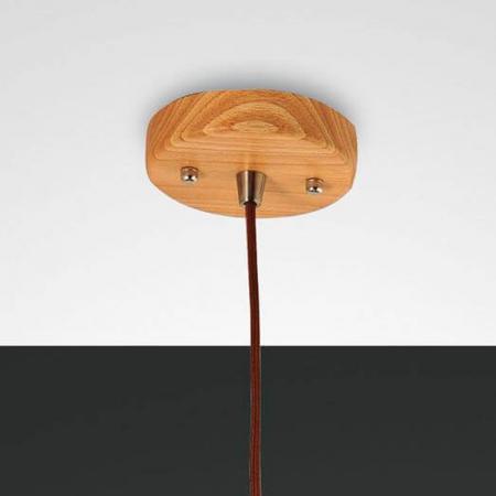 Esino Kegelförmige Pendelleuchte aus Eichenholz Ø25 von Fabas Luce