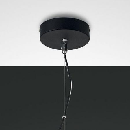 Diamond Pendelleuchte aus dickwandigem Rauchglas von Fabas Luce