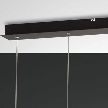 Prado 5-flammige LED Pendelleuchte im Röhrenstil mit Ober- und Unterlicht in Schwarz dimmbar von Fabas Luce