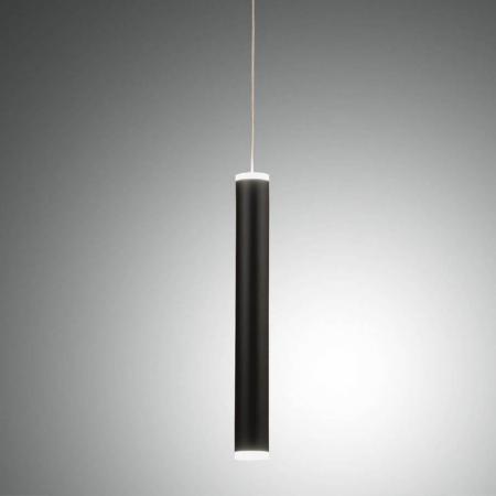 Prado 5-flammige LED Pendelleuchte im Röhrenstil mit Ober- und Unterlicht in Schwarz dimmbar von Fabas Luce