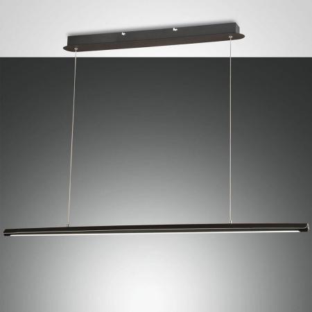 Mason LED Pendelleuchte mit Dimmer in Schwarz 111cm mit Unterlicht von Fabas Luce