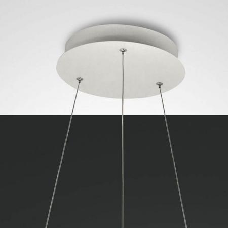 Palau LED-Pendelleuchtein in Ringform Weiß up&downlight dimmbar Ø80cm von Fabas Luce
