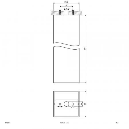 EVN rechteckiger Deckenstrahler weiß IP20 GU10