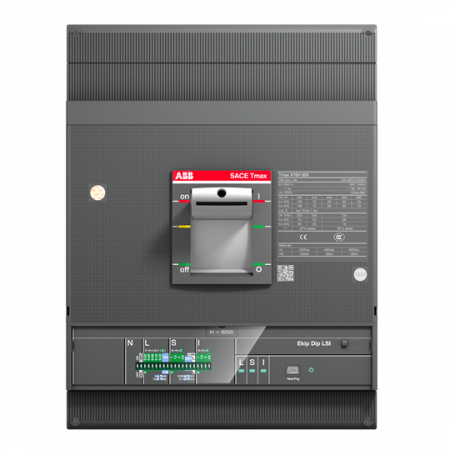 ABB XT6H 800 Ekip Dip LS/I In=800 3p F F Kompaktleistungsschalter Tmax XT6 mit vorderseitigen Anschlüssen, 3polig