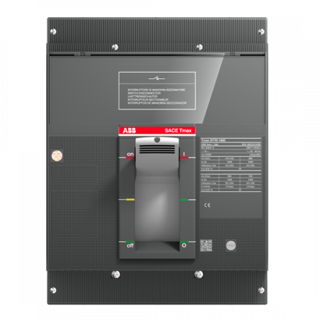 ABB XT7D 1250 3p F F Kompaktlasttrennschalter Tmax XT7D mit vorderseitigen Anschlüssen, 3polig