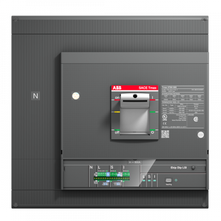 ABB XT6S 800 Ekip Dip LSI In600 4p FF UL/CSA Kompaktleistungsschalter Tmax XT6 mit vorderseitigen Anschlüssen, 4polig