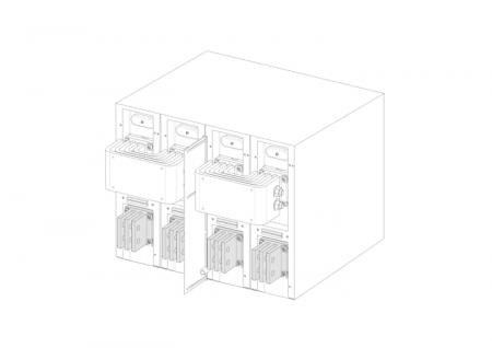 ABB KitJumpE4.2 3200-4000IEC -A- 2psLS INST Anschlusskit für Leistungsschalter Emax2 1500 V DC 4P installiert