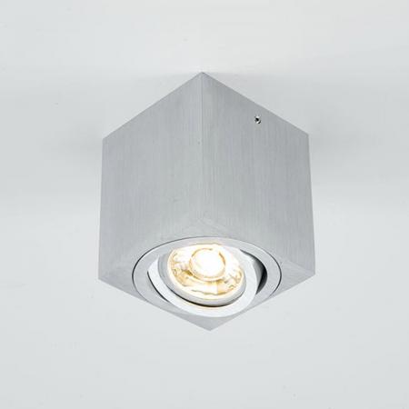 EVN Quadratischer Deckenstrahler schwenkbar alu IP20 GU10