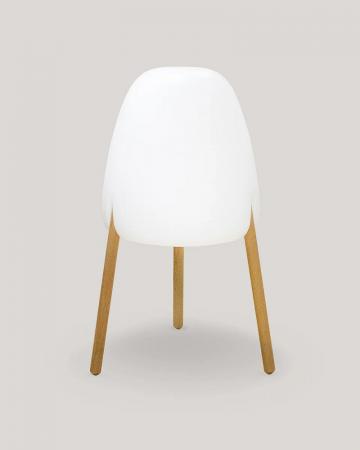 New Garden Rocket 70 Stehleuchte In&Out mit Holzfüßen dimmbare LED mit Fernbedienung 230V, Höhe Schirm 40 cm, IP65