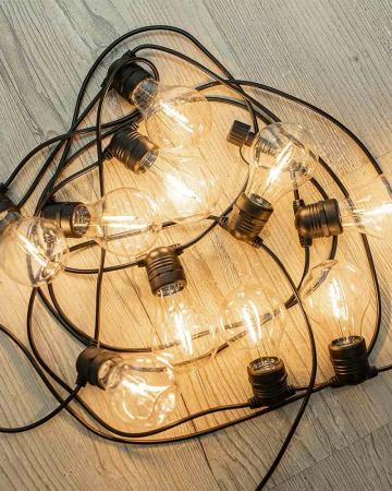 New Garden ALLEGRA Lichterkette in Schwarz 8 Meter IP44 warmweißes Licht