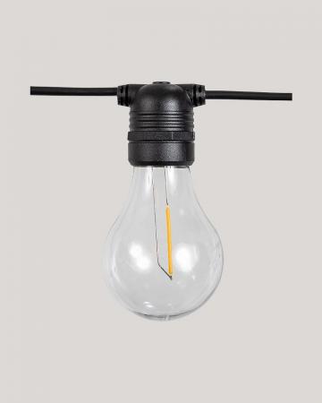 New Garden ALLEGRA Lichterkette in Schwarz 8 Meter IP44 warmweißes Licht