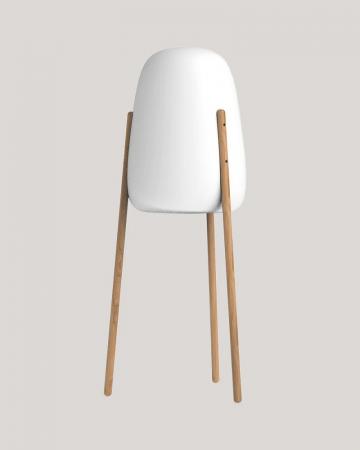 New Garden Rocket 145 Solar Stehleuchte In&Out mit Holzfüßen dimmbar, Fernbedienung, RGB, IP65 - Höhe: 145 cm, Durchmesser: 63.5 cm