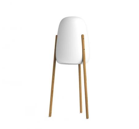 New Garden Rocket 145 Solar Stehleuchte In&Out mit Holzfüßen dimmbar, Fernbedienung, RGB, IP65 - Höhe: 145 cm, Durchmesser: 63.5 cm