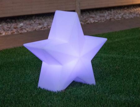NOVA 60 Großer dimmbarer leuchtender Stern RGBW Akku Fernbedienung Weiß Innen New Garden