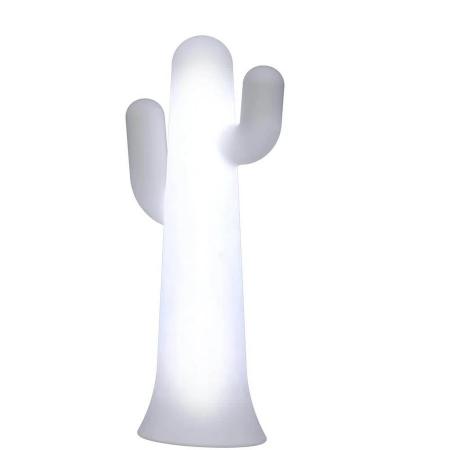 New Garden Stehlampe PANCHO LED-Kaktus 139cm hoch weiß mit Akku, Fernbedienung, RGBW und kaltweißes Licht IP65