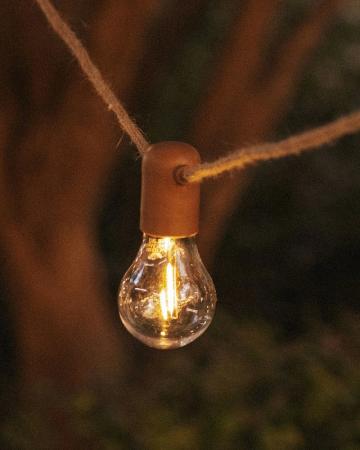 New Garden ALLEGRA Lichterkette JUTE braun 8 Meter braun IP44