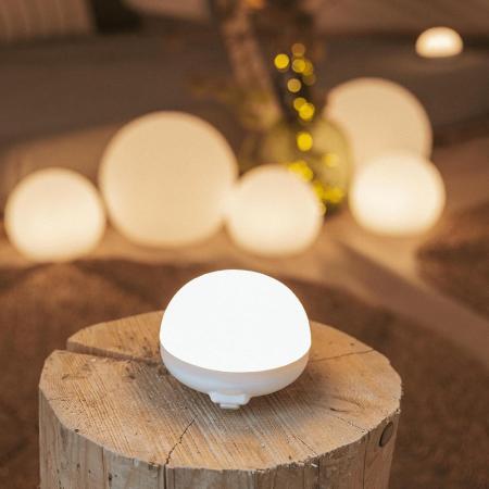 New Garden LED CHERRY BULB in Weiß Akku warmweiss