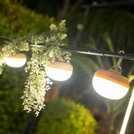 New Garden LED CHERRY BULB in Beige/ Weiß Akku warmweiss
