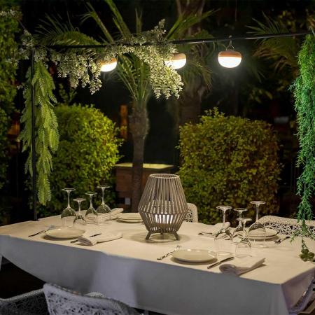 New Garden LED CHERRY BULB in Beige/ Weiß Akku warmweiss