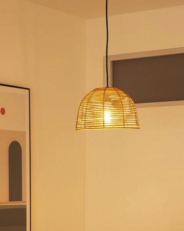 New Garden BOSSA Jute Hängelampe ø 35 cm Naturfaser Fernbedienung