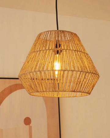 New Garden SISINE 30 Seegras Hängeleuchte mit E27 Fassung ohne Leuchtmittel für Innen IP20