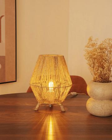 New Garden SISINE 30 Seegras Tischleuchte mit Schalter/Kabel