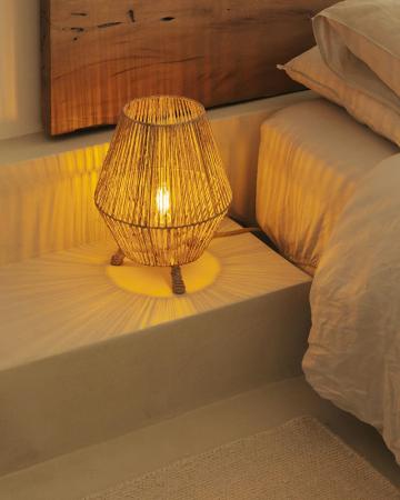 New Garden SISINE 30 Seegras Tischleuchte mit Schalter/Kabel