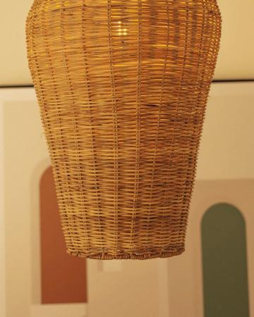 New Garden Große Saona Naturgeflecht Ratta Hängeleuchte mit E27 Fassung ohne Leuchtmittel für Innen IP20