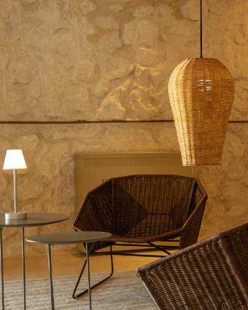 New Garden Große Saona Naturgeflecht Ratta Hängeleuchte mit E27 Fassung ohne Leuchtmittel für Innen IP20