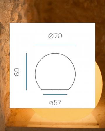 New Garden BULY 80 LED-Lichtkugel IP20 für Innen Ø 78 cm mir warmweißem Licht - für repräsentive Wohn- und Geschäftsräume - mit 2 M Kabel & Stecker