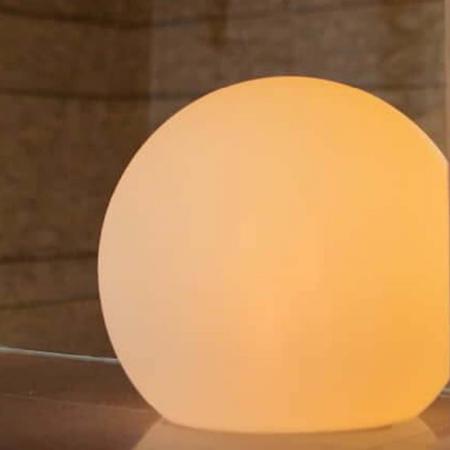 New Garden Große BULY 60 LED Kugelleuchte weiss IP20 230 Volt mit Stecker Kabel Ø 60 cm mit warmweißem Licht für Innen