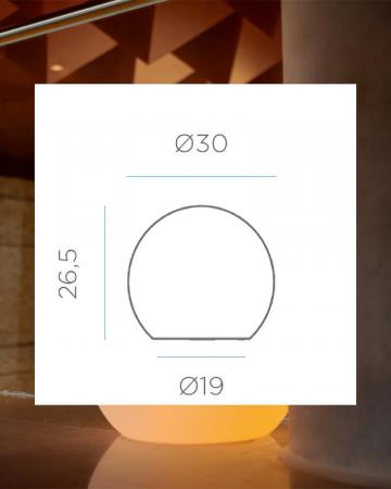 New Garden BULY 30 LED Kugellampe mit Kabel, Stecker und Schalter für 230V, mit warmweißem Licht für Innen, IP20  Ø 30cm