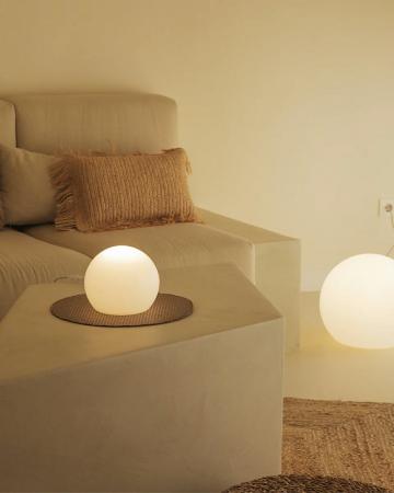 New Garden BULY 30 LED Kugellampe mit Kabel, Stecker und Schalter für 230V, mit warmweißem Licht für Innen, IP20  Ø 30cm