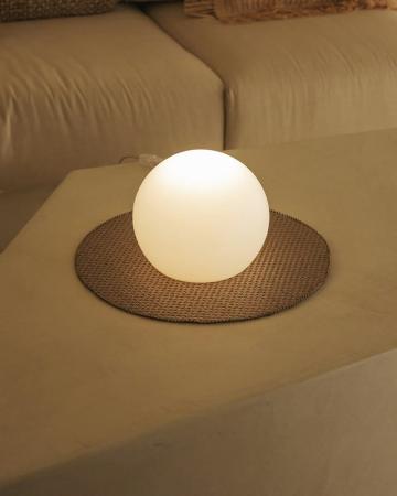 New Garden LED-Lichtkugel BULY 20 weiss Innen IP20 ø20 x 17 cm warmweißes Licht mit 230 Volt Anschluß/ Stecker