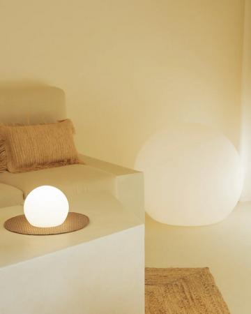 New Garden LED-Lichtkugel BULY 20 weiss Innen IP20 ø20 x 17 cm warmweißes Licht mit 230 Volt Anschluß/ Stecker