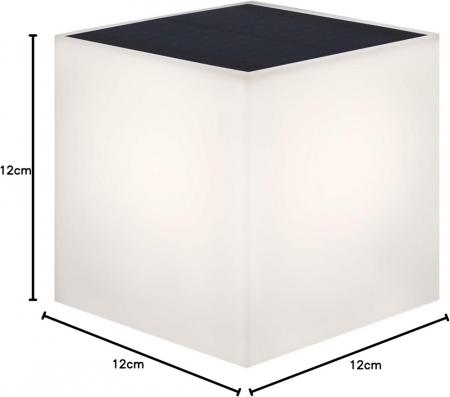 New Garden WALLY 12 würfelförmige Solar Außenwand Leuchte mit Dämmerungssensor IP65