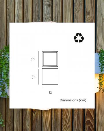 New Garden WALLY 18 Außenwand Solar Leuchte in Würfelform mit Dämmerungssensor IP65