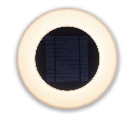 New Garden WALLY DISK Außenwand Solar Leuchte groß 39cm mit Dämmerungssensor IP65