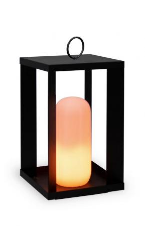 New Garden SIROCO Tischlampe klein 30cm schwarz Akku dimmbar Fernbedienung In&Out IP54